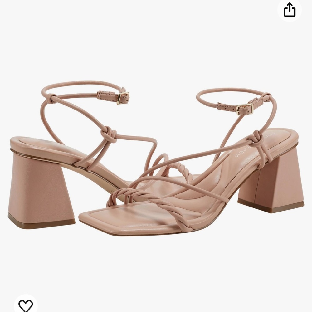 Marc Fisher Women's Meggiane Heeled Sandal in Lite Latte